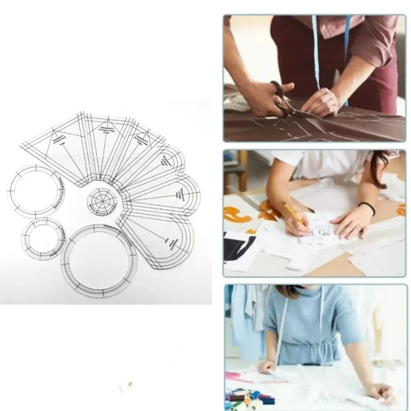 10pc Acrylic Ruler Set for DIY Sewing Patchwork Template Tools
