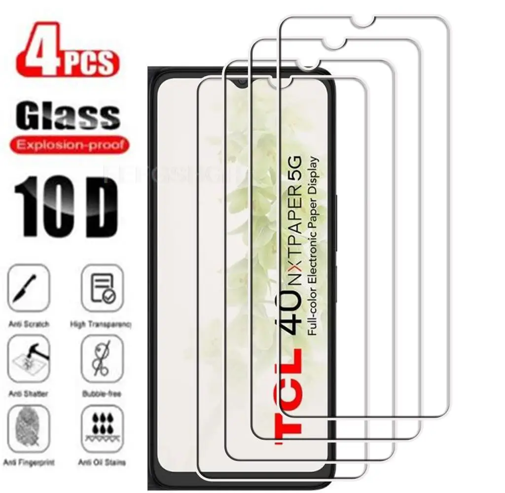 

4 шт. закаленное стекло для TCL 40 NxtPaper 5G 6,6 дюйма TCL40NxtPaper TCL40 40NxtPaper, защитная пленка для экрана, стеклянная пленка 9H