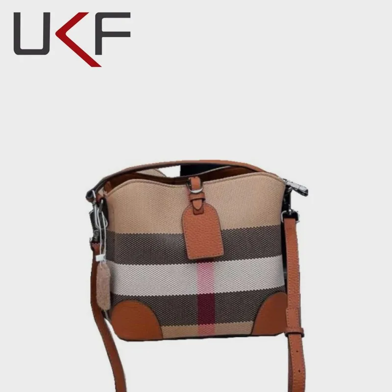 

Модные новые холщовые женские сумки UKF, роскошные клетчатые тоуты, кожаные сумки, высококачественные холщовые женские сумки на плечо для женщин, Bolas