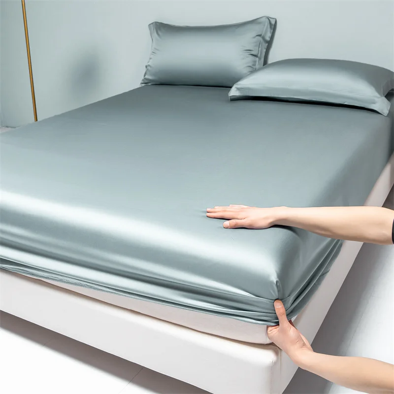 Premium Egyptian Cotton Bedding Fitted Sheet Elastic Band Around Mattress Cover Double Queen King Size Bed Cover No Pillowcase 6
