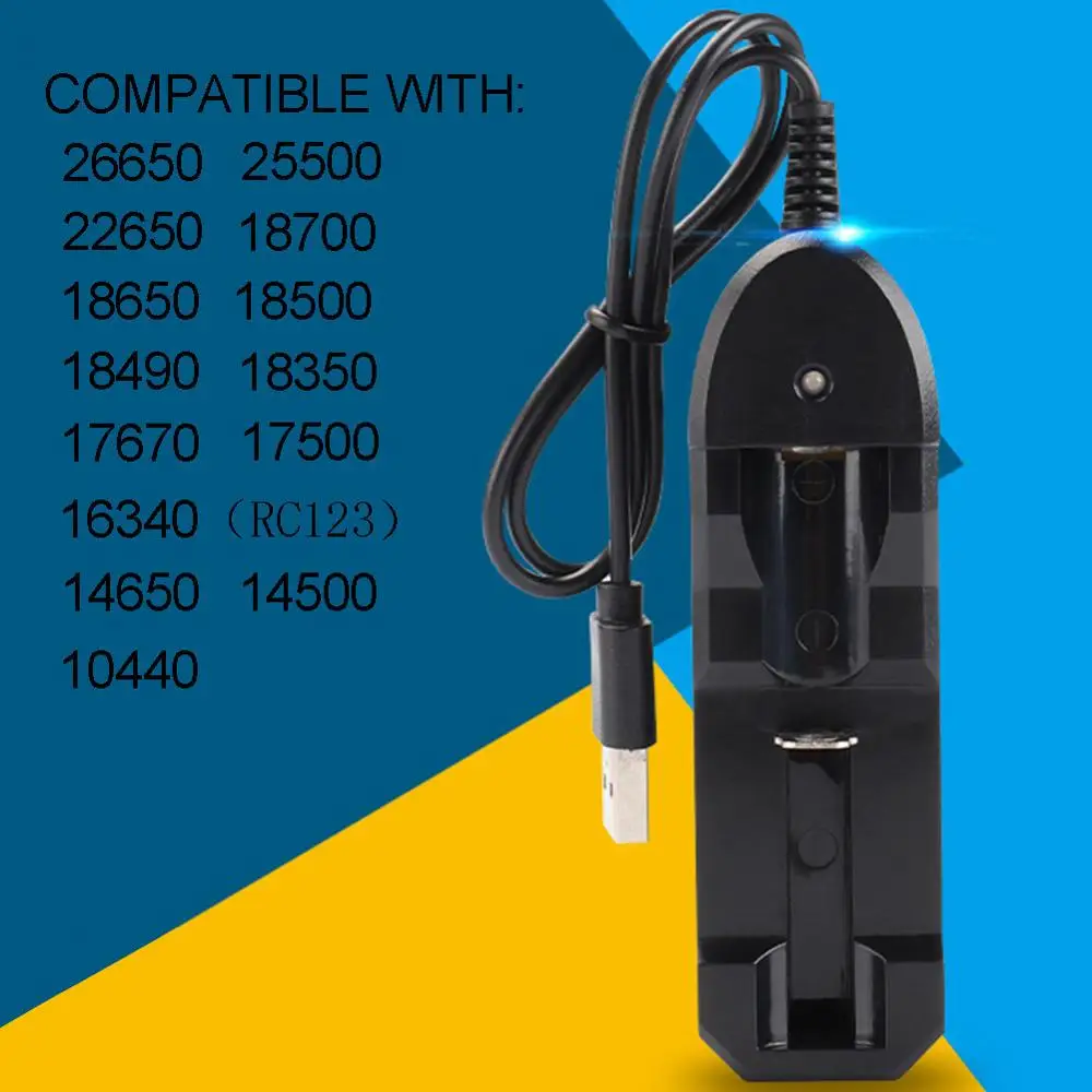 18650 Smart Battery Charger One Slot Li-ion Battery AC Charger Adapter Universal USB Connector For 18650 18500 16340 14500 26650 charger adapter battery charger battery charger adapter