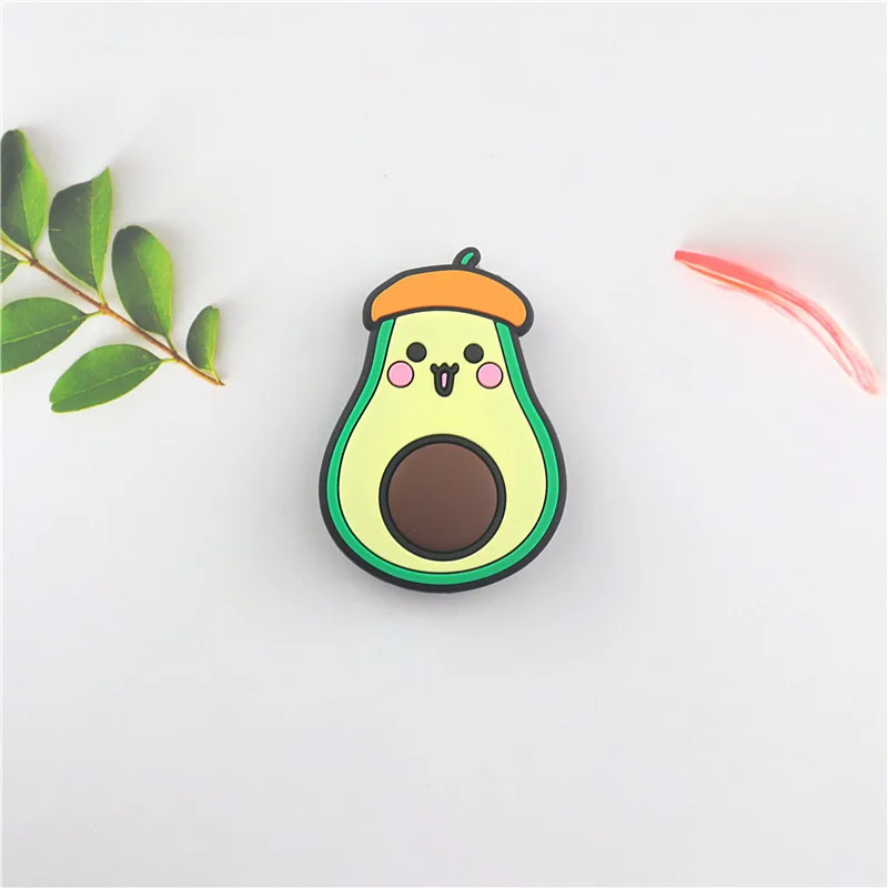 Universal Cartoon Cute Avocado Stand Phone Holder Mobile Phone Stand Socket Mobile Phone Accessories Expanding Stand Phone Girp