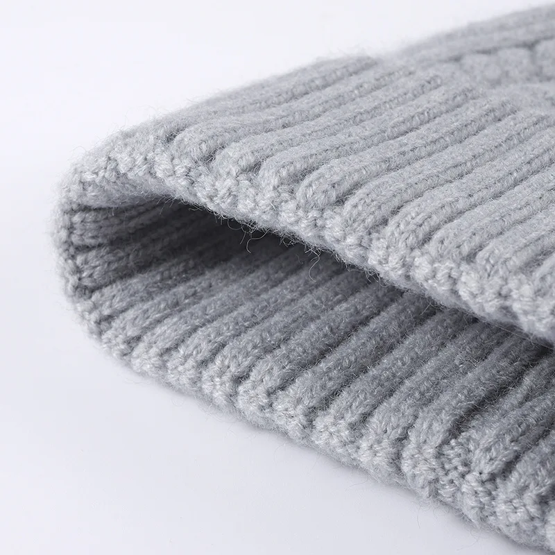 Winter Fashion Twist Rabbit Fur Knitted Hats Woman Keep Warm Earmuffs Cold Cap Outdoor Simple Skullies & Beanies 90g 6