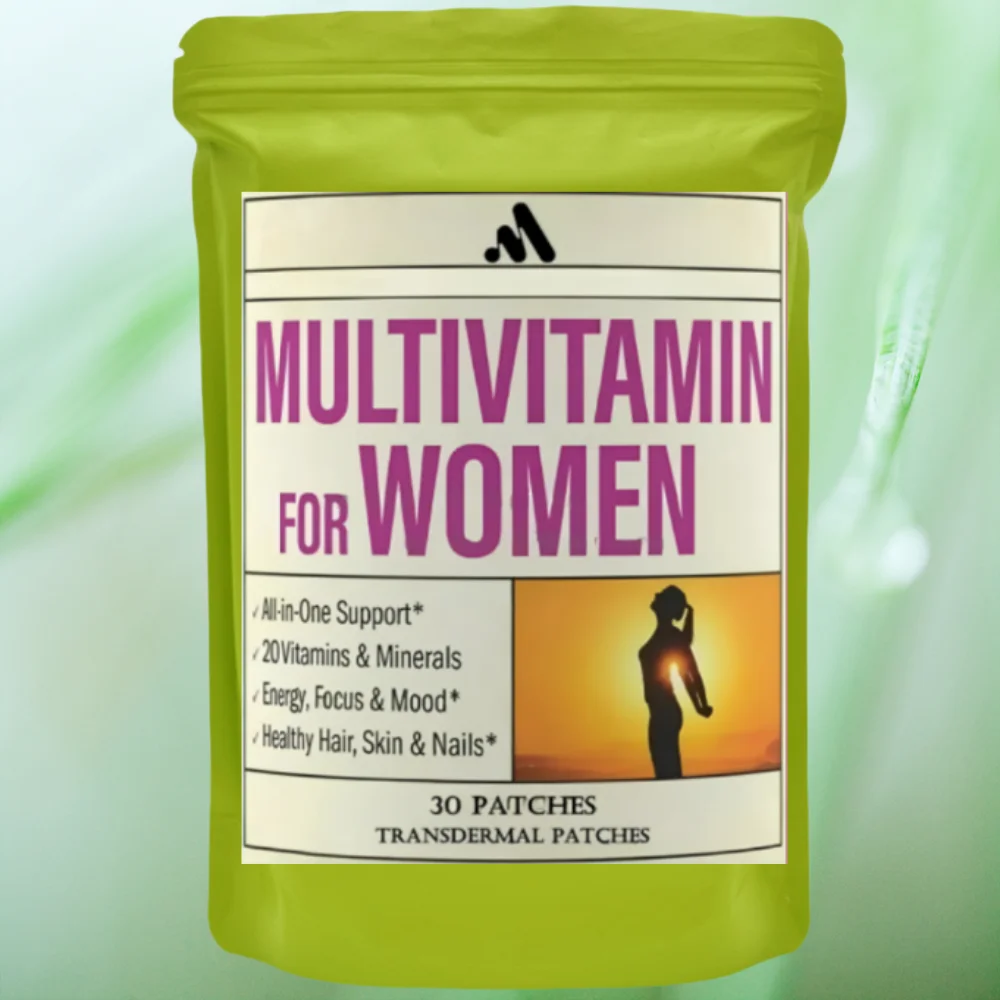 Womens Multivitamin Transdermal Patches with Vitamin A, B , C, D, and E, Calcium and Magnesium, Immune Support 30 Patches