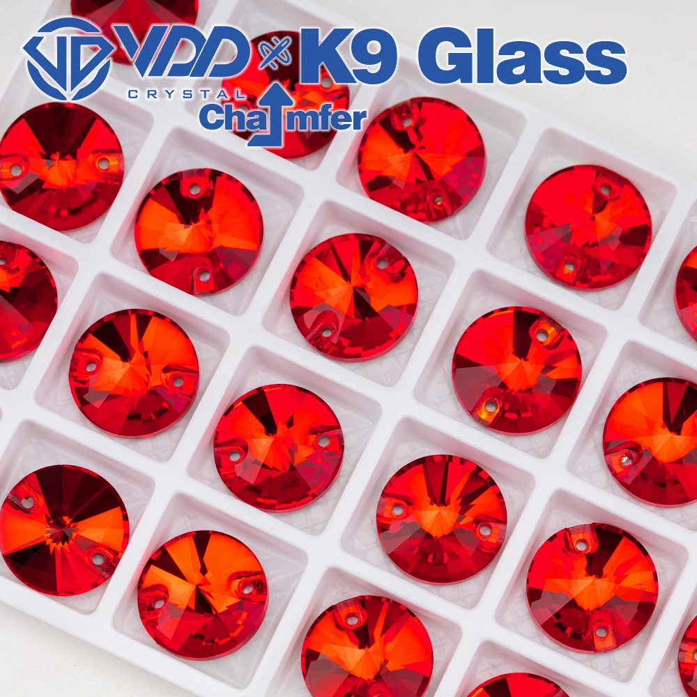 Vdd großhandel rivoli hochwertiges k9 glas nähen auf strass steinen kristall kasten verpackte flatback nähsteine für kleidungs dekorationen – Detail 15