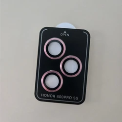 Premium HD 9H Tempered Glass Camera Lens Protector Film with Metal Scratch Resistance - Honor 400 Lite (Pink)