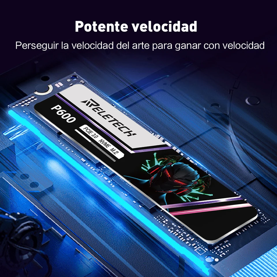 Reletech-Disco Rígido Interno para Laptop e Desktop, P600, SSD M.2