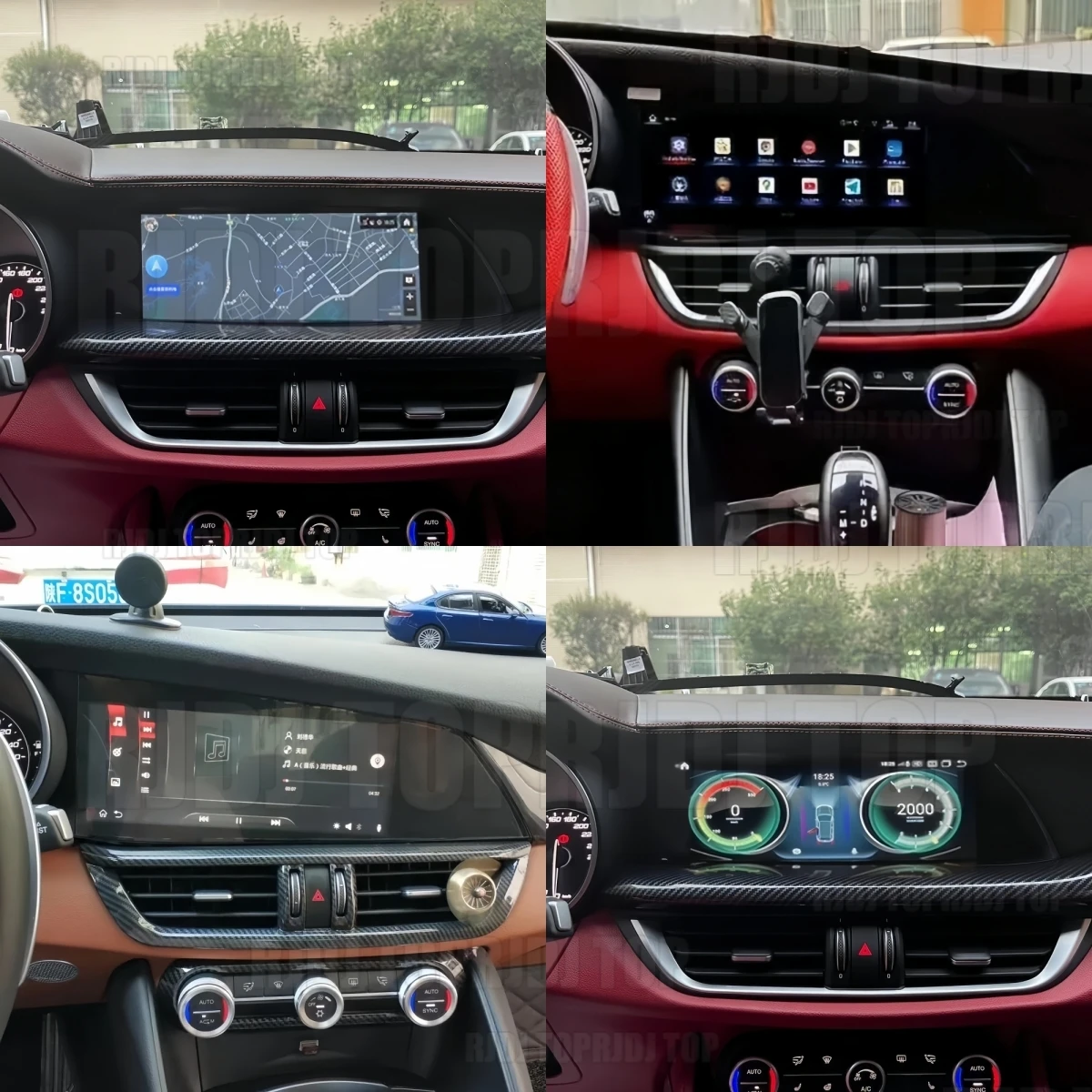 Nuovissimo 2025: Autoradio Android 14 da 10.25'' per Alfa Romeo Stelvio Giulia Ram 2015-2020 con Navigazione GPS, WIFI, DSP, 4G e Apple Carplay - Image 3