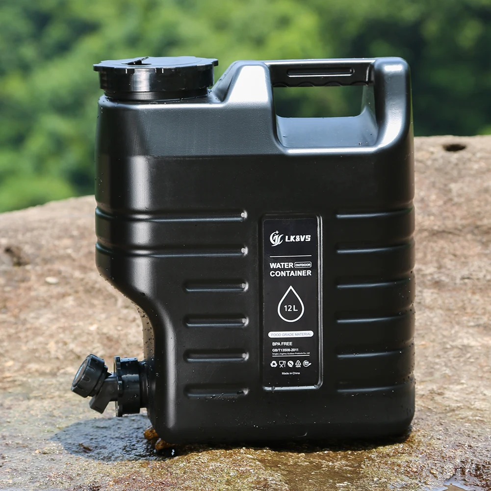 12L Camping Water Container Large Capacity Outdoor Camping Water Bucket Portable Car Tank with Electric Pump water bucket