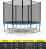 6/8/10FT Trampoline Replacement Safety Net Weather-Resistant Protection Net with Double-Headed Zipper for Kid Outdoor Sports 2