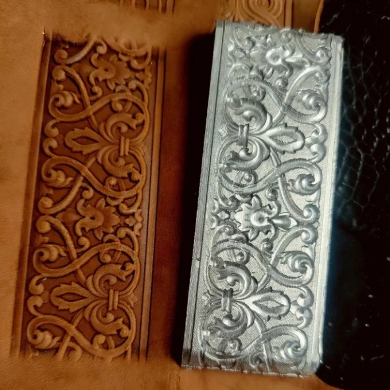 Rolled Vine Branch Pattern Belt Emboss Stamps: 독특한 가죽 가공에 활력을 불어넣으세요
