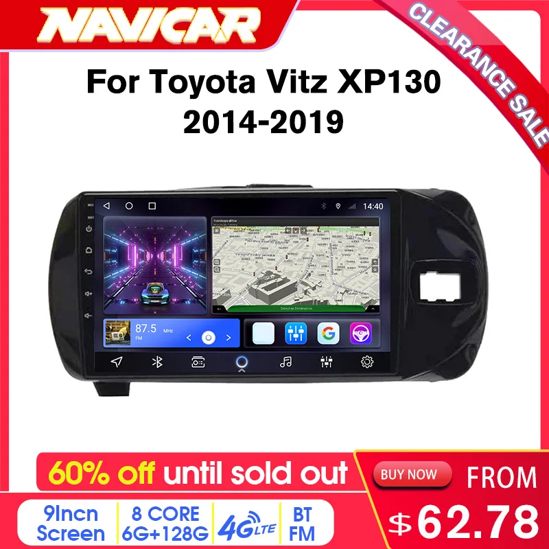 

Автомагнитола для Toyota Vitz 3 III XP130 60%-2014 с GPS Навигатором