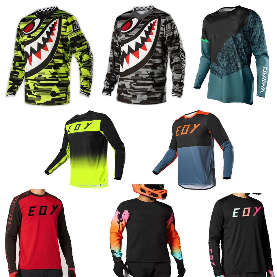 Men's Downhill Jerseys Mountain Bike MTB Shirts Offroad DH Motorcycle Jersey Motocross Sportwear bike cycling jersey bike cycling clothes
