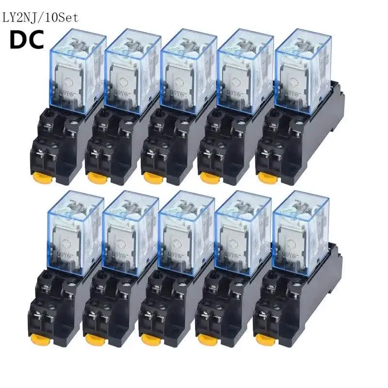 Relè a bobina di alimentazione 12 V AC/DC LY2NJ DPDT 8 Pin HH62P JQX-13F con base di presa - Alta qualità e affidabile[C048
