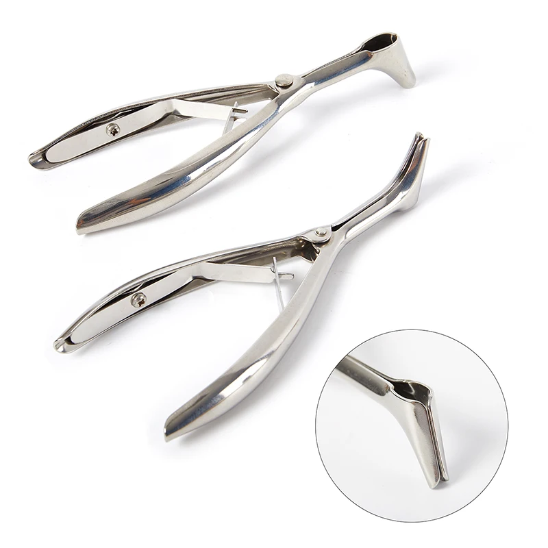 Adult/kids Two Styles Nose Mirror Ear Canal Dilator Stainless Steel Speculum Nostril Nose Pliers Nasal Dilator