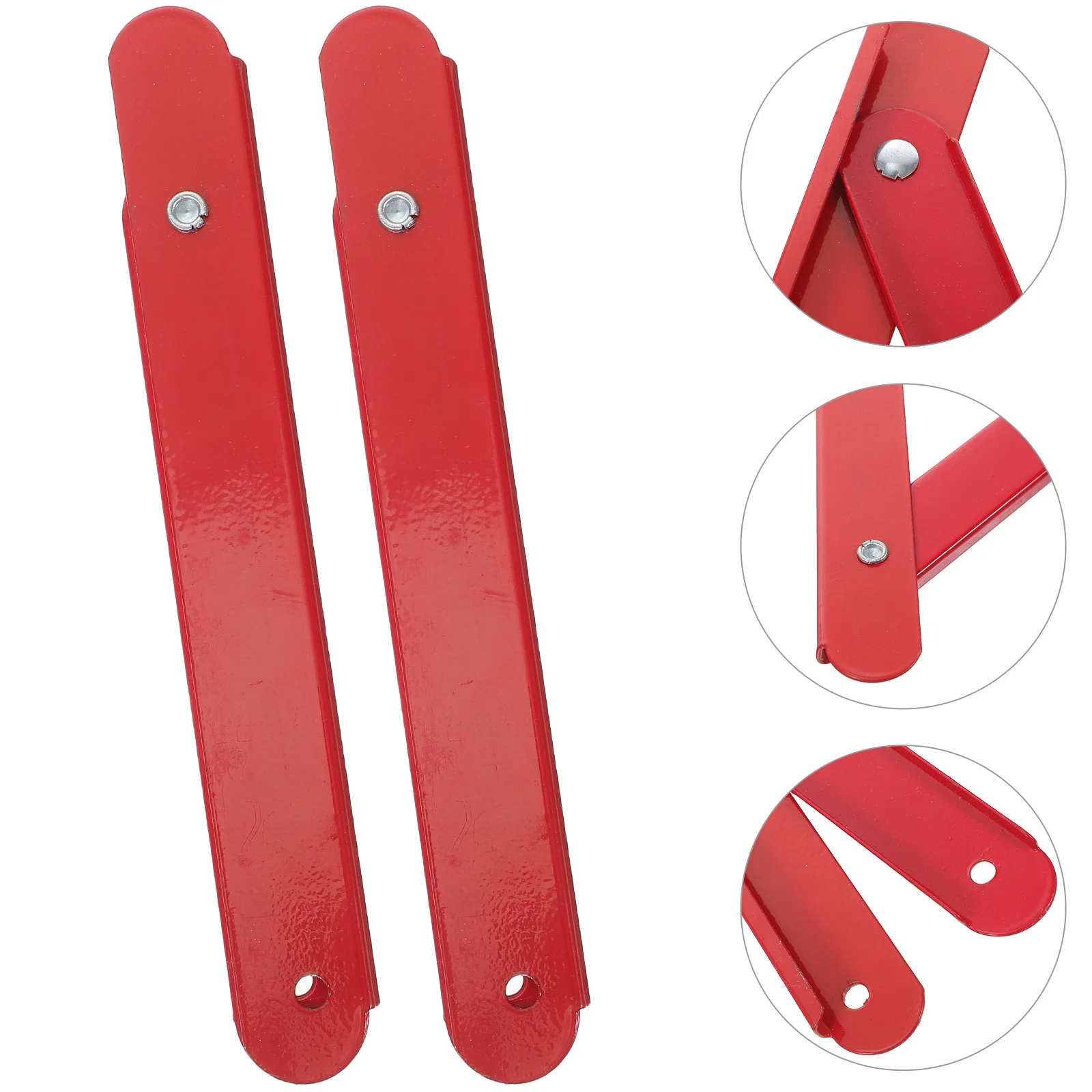 2Pcs Red Pull Rod Aluminum Alloy Ladder Accessories Foldable Step Ladder Hinge Heavy Duty Attic Joint Connector Small