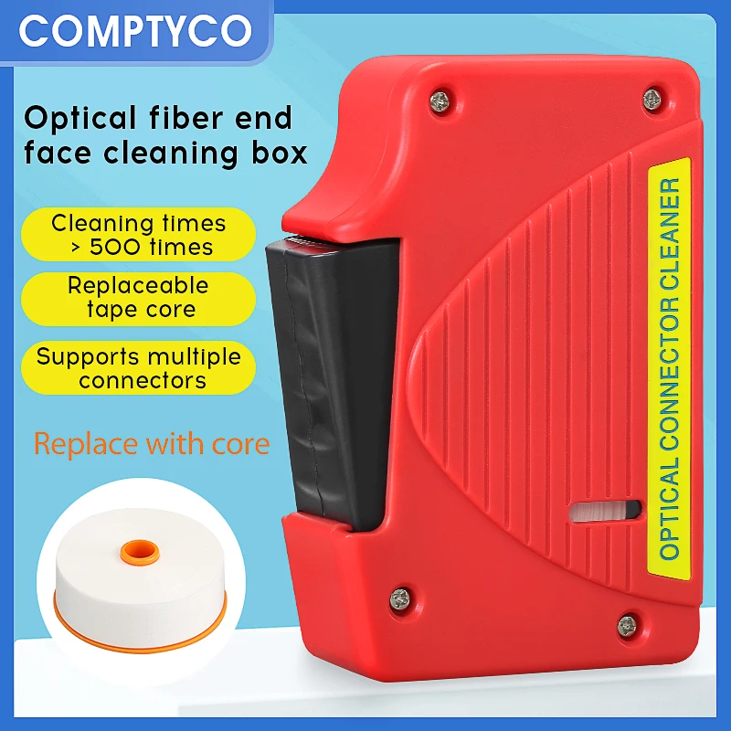 COMPTYCO 섬유 엔드 페이스 클리닝 박스 피그테일 클리너 카세트 섬유 닦기 도구, SC, ST, Ftth 광섬유 클리너..