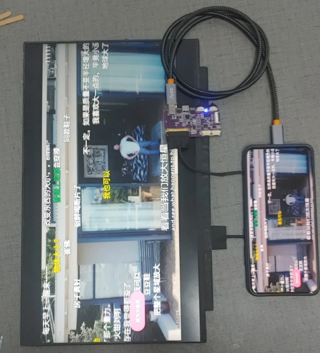 2K 4K Typ-C Zu EDP Fahrer Bord 30PIN 40PIN EDP Signal Tragbare LCD Projektor Display bildschirm FÜR Laptop Mobile Bildschirme Monitor – Detail 3