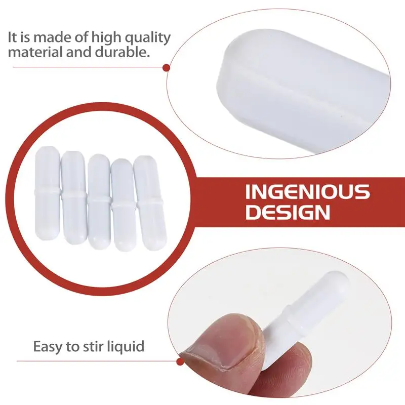 5 Pcs Laboratory Magnetic Bar Cylindrical Magnetic Stirrer Rod Stirrer-Mixer Stir Bars Stirrer for Chemistry magnetic stirrer magnetic stirring rod