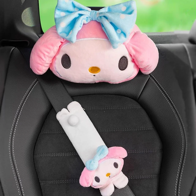 Cartoon Car Headrest Neck Rest Cushion Shoulder Strap Cute Bear Pig Car Seat  Spine Cervical Pillow Waist Pillow Car Seat Cushion - Neck Pillow -  AliExpress