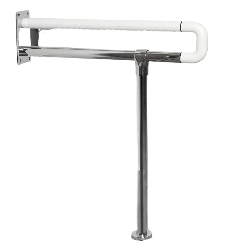 *Anti Slip Nylon Textured Stainless Steel Grab Bar For Bathroom Wall To Floor Toilet Safety Rails For Elderly Disabled Pregnant