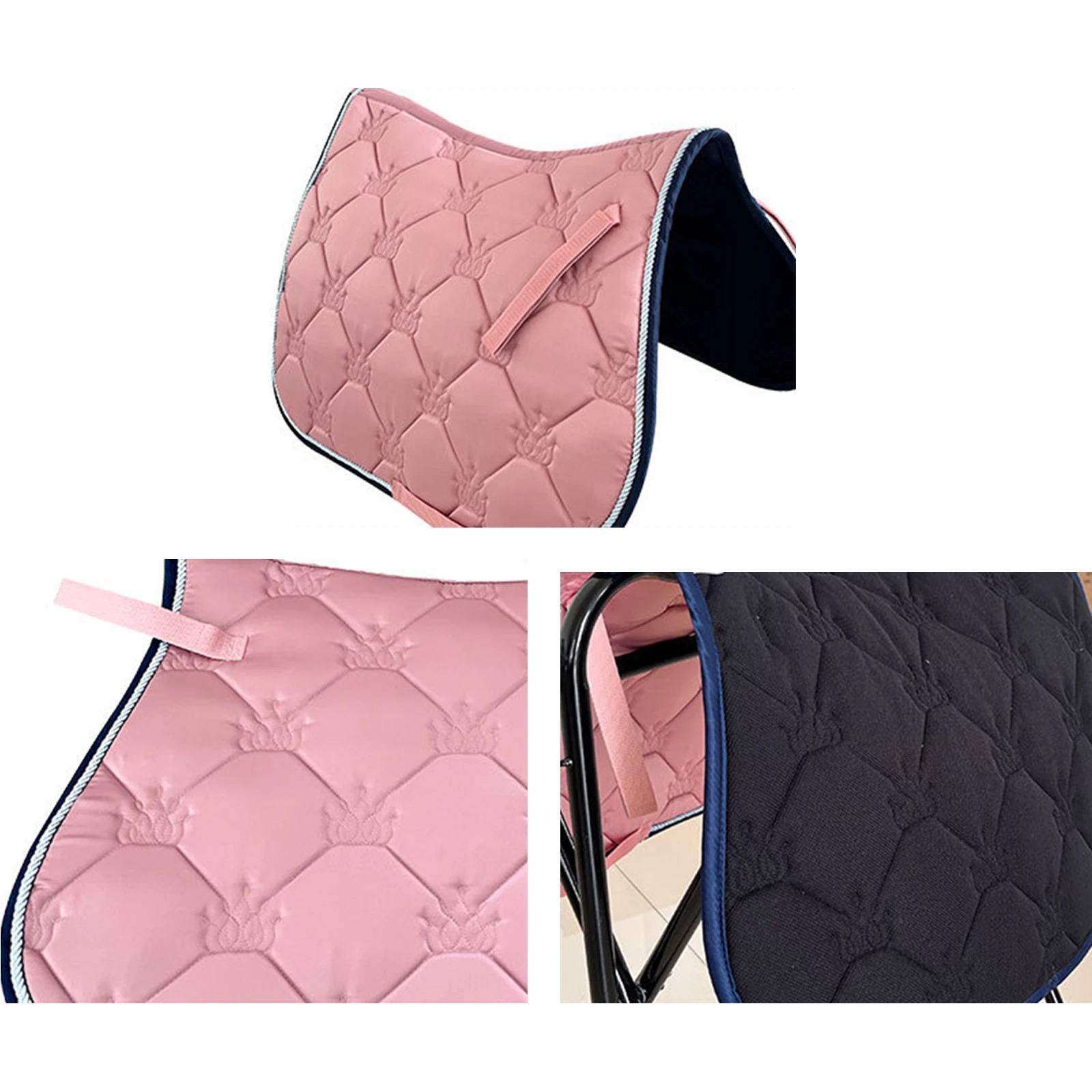 Horse Saddle Pad Non Slip Breathable Soft Sports Riding Thickened Sponge Lining Shock Absorbing Protective Portable Shock Pad