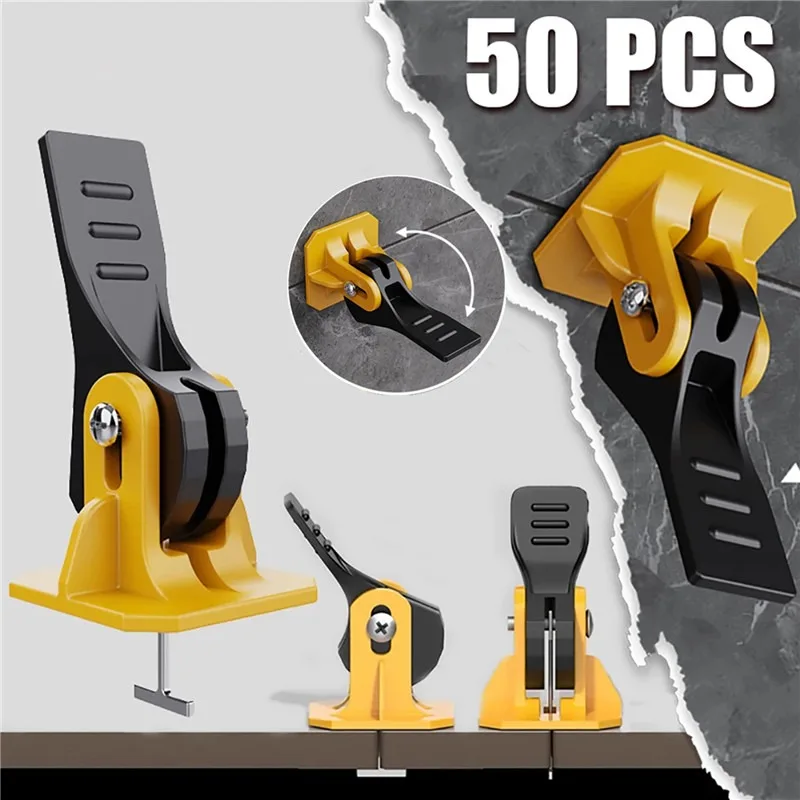 50pcs Construction Tile Tools Tile Leveler Adjuster Tiles Leveling System Plastic Adjuster Wall  Floor Positioning Tool Locator