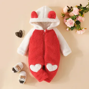 0-2Y Newborn Baby Rompers Spring Autumn Warm Fleece Baby Boys Costume Baby Girls Clothing Animal Overall Baby Outwear Jumpsuits 3