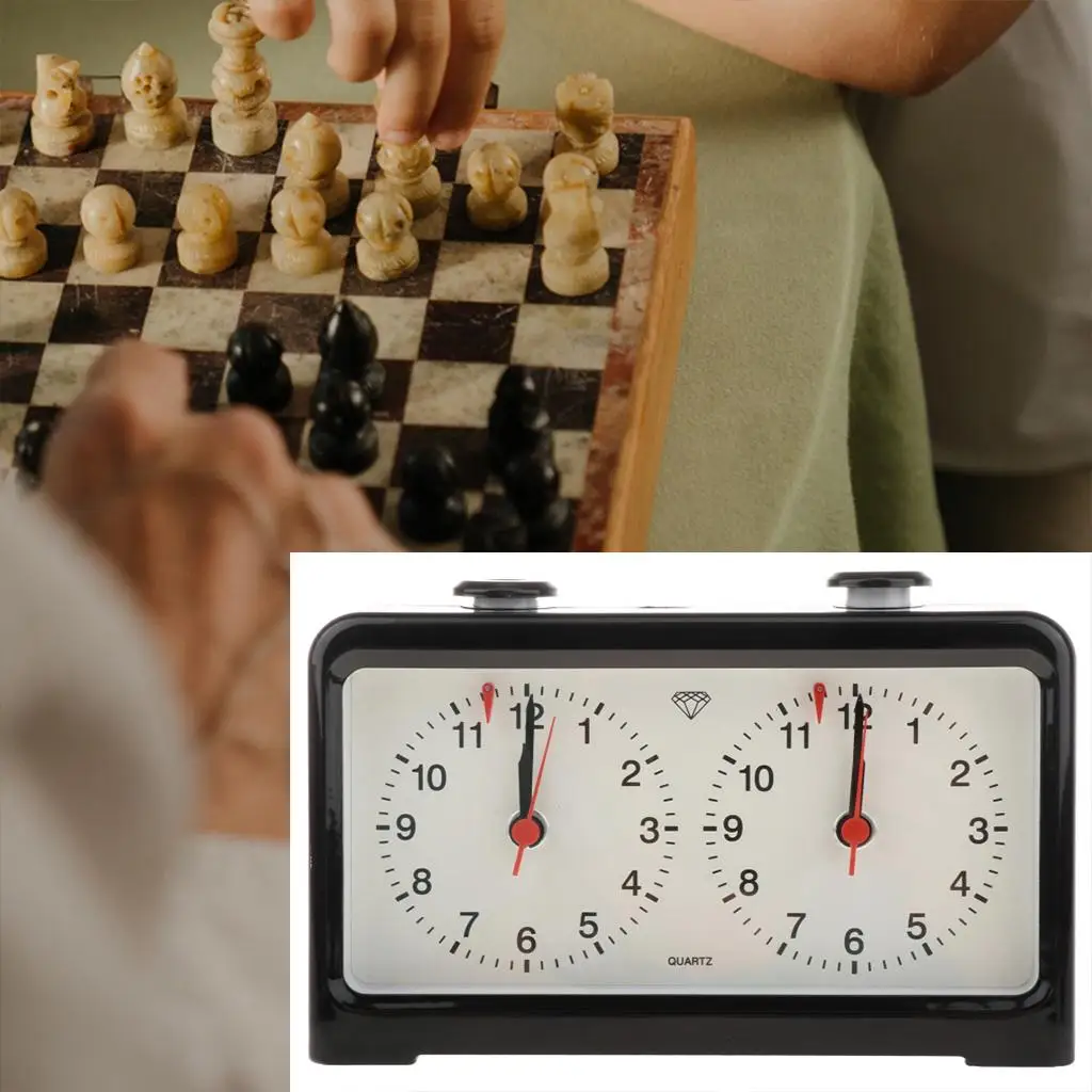 Relógio de xadrez analógico profissional, conjunto de relógio para jogador  de jogo oard com temporizador para até baixo - AliExpress