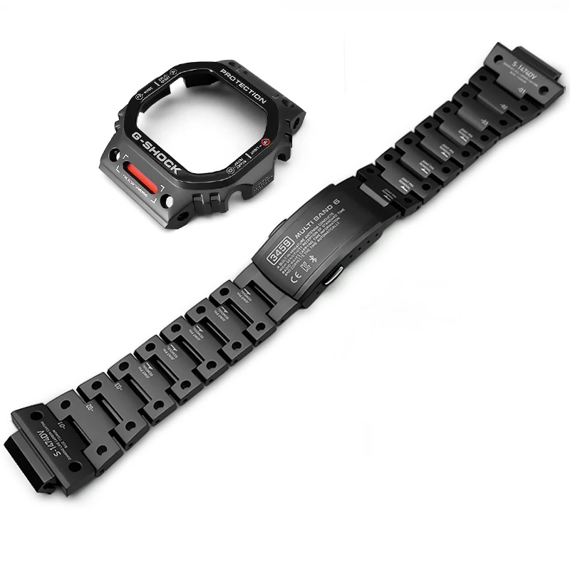 Men Watch Band Bracelet Strap For Casio Dw5600 Dw5610 Bezel Frame Gw-m5610  Gw-m5600 Gwb5600hr Dw5600e Watchband Metal Steel Case - Smart Accessories -  AliExpress
