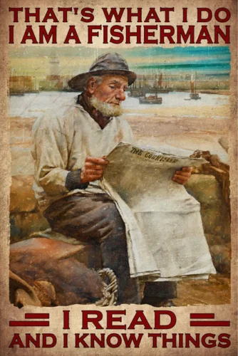 

That's What I Do I Am A Fisherman Vintage Print Art Canvas Poster for Living Room Decoration Home Wall Decor Picture