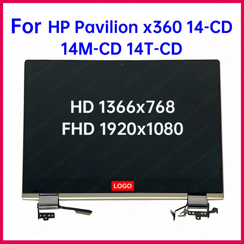 

14.0 inch For HP Pavilion x360 14-CD Touch Screen Laptop LCD Display 14M-CD 14T-CD L18192-001 Assembly Replacement Upper half