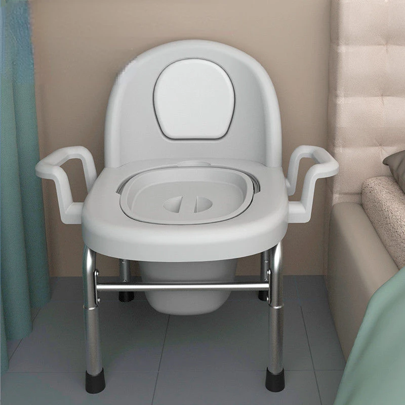 Safety Armrests Elderly Commode Chairs, Portable Toilet Chair for Disabled People Aids, Household Toilet Stool Squat Toilet Seat 3