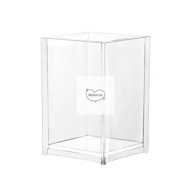 Make Up Organizer Plastic Makeup Brush Pot Storage Acrylic For Cosmetics Holder Desk Cosmetic Storage Container 5