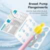 Silicone Flange Inserts for Breast Pumps Bottle brush Electric Breast Pumps Nipple Tunnel Narrow Connector 13/15/17/19/21/24mm 2