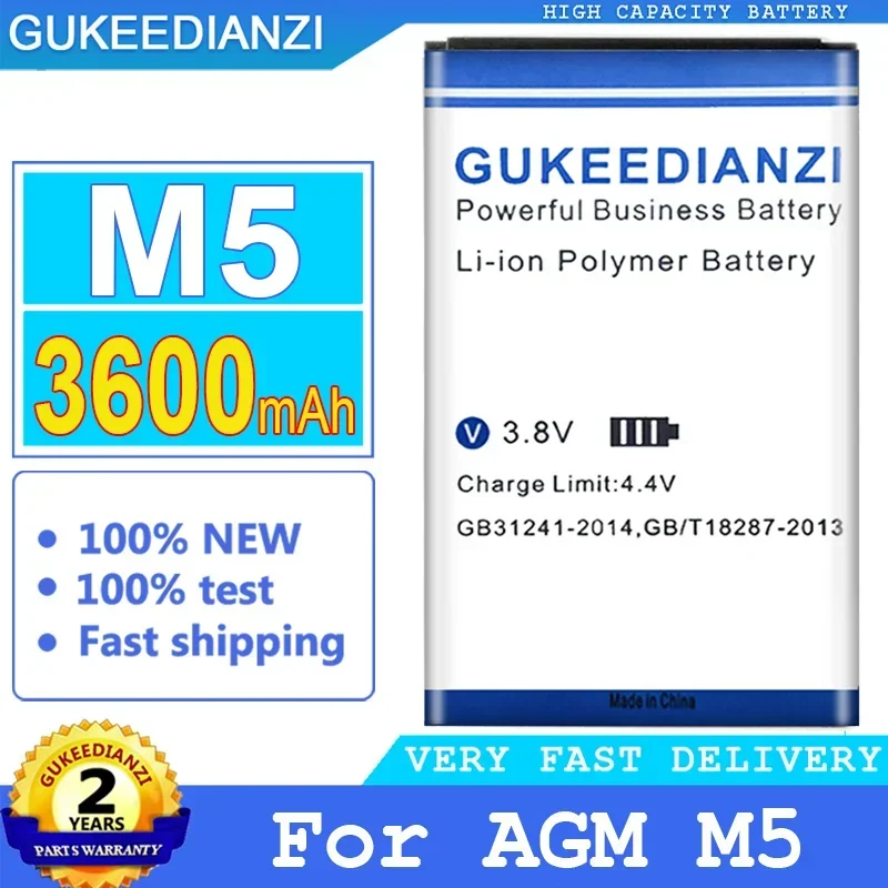 Batteria Di Ricambio Per Telefono Cellulare Ad Alta Capacità 3600Mah M 5 Per Batterie Agm M5 Smartphon