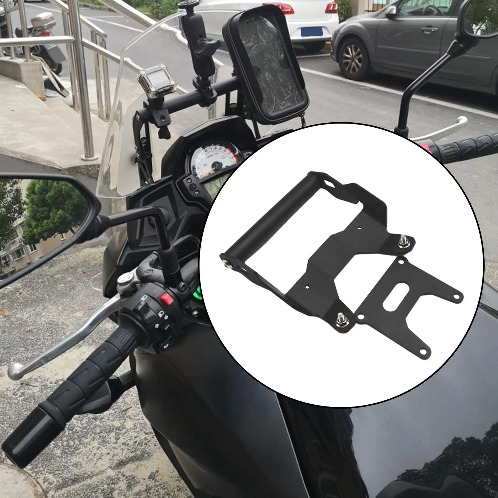 

Навигационный кронштейн из алюминиевого сплава, передняя панель, подставка для телефона Honda Black