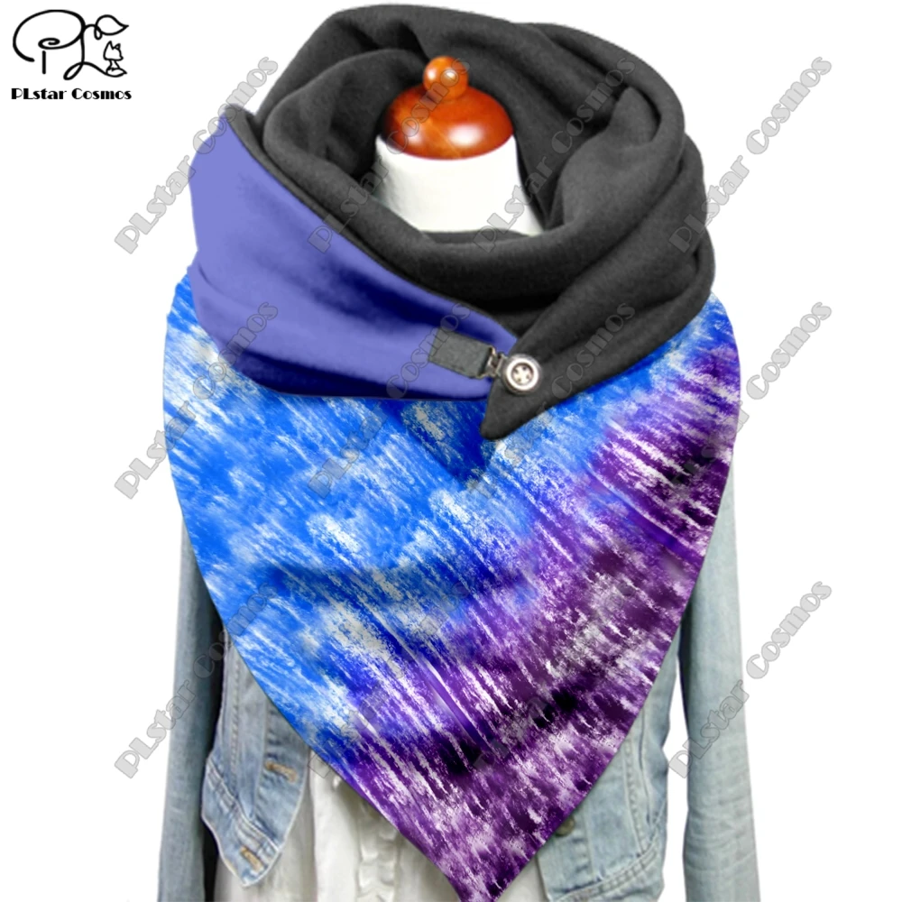

PLstar Cosmos, 3D печать, ретро градиентный художественный узор, печатный теплый шарф, весенний и зимний большой треугольный шарф