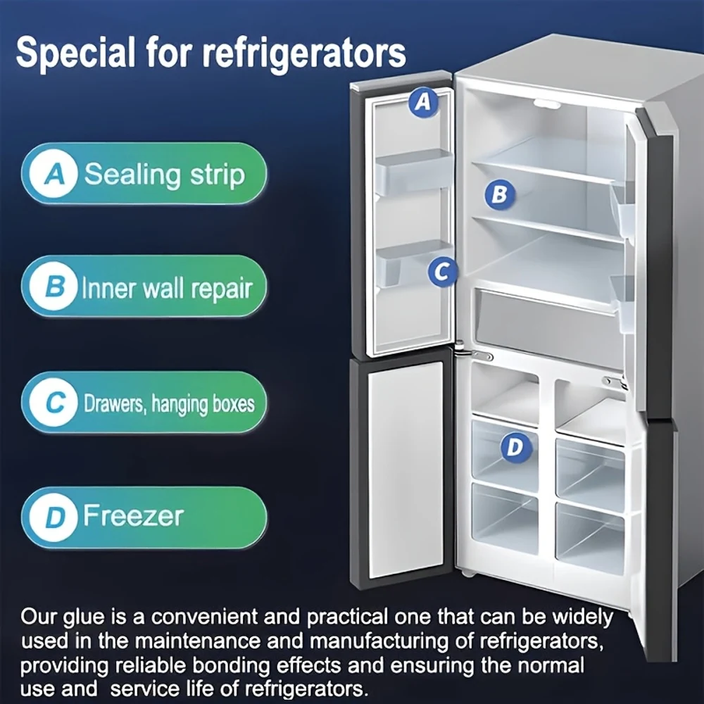 Adhesive for Fridge Repairs – Powerful Glue for Mending Cracks, Seals, And Plastic Components, Ideal for Refrigerator Doors, Lin - 4