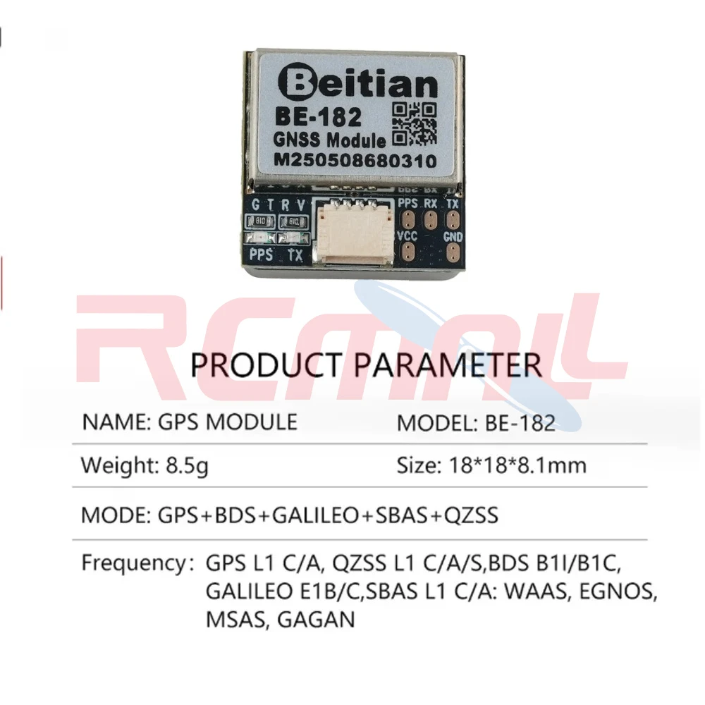 20PCS BEITIAN BE-182 GPS 모듈 M10 웨어러블 비행 컨트롤러 FPV RC 드론 UAV PX4 PIX32 GNSS GPS 안테나 수신기 모듈 BE182