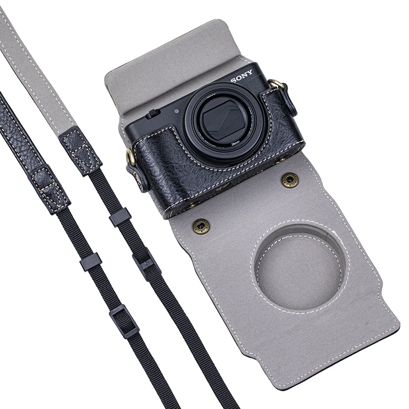 Custodia Per Videocamera In Pelle Pu Per Fotocamera Ricoh Griii Gr3 Gr2 Gri Gr-3 G7X2 G7X3 Per Fotocamera Sony Zv1 Zv-1 Con Tracolla
