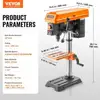 10-Inch Benchtop Drill Press - Adjustable 610-2800RPM Tabletop Drilling Machine 3