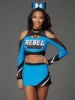 Professional Cheerleader Uniform ,Custom size and style,top+skirt 4