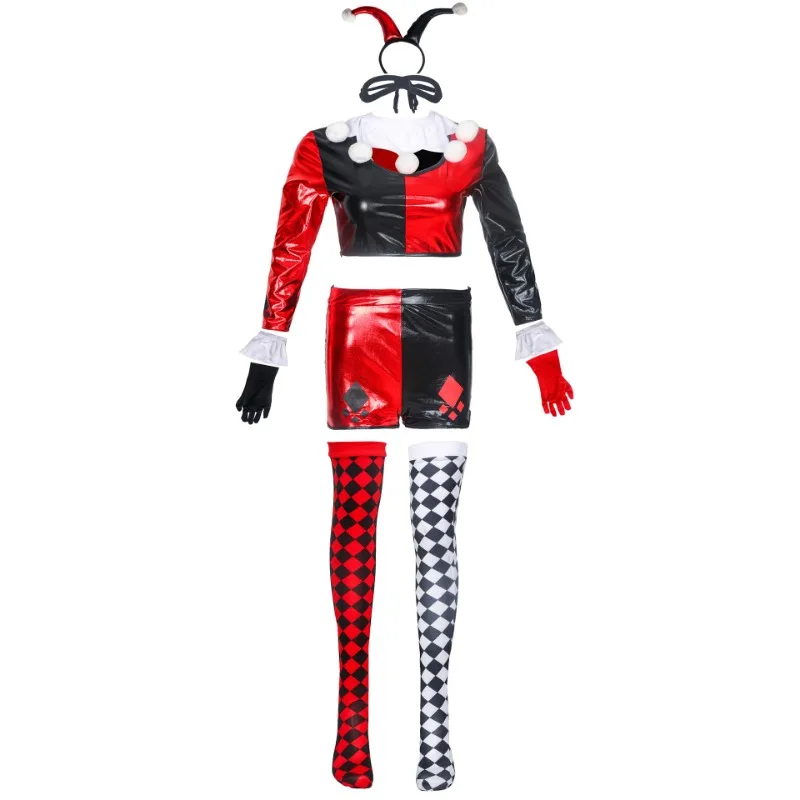 Halloween Circus Performance Sexy Clown Costume Halloween Movie Clown Cosplay Fancy Dress Magic Beast Trainer Costume