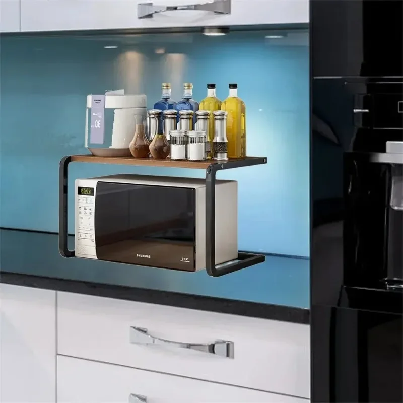 Kitchen Storage Rack Kitchen Organizer Rack 1 pc Kitchen Shelf Countertop Storage Rack Double-Layer Oven Microwave Oven Shelf Desktop Storage Rack