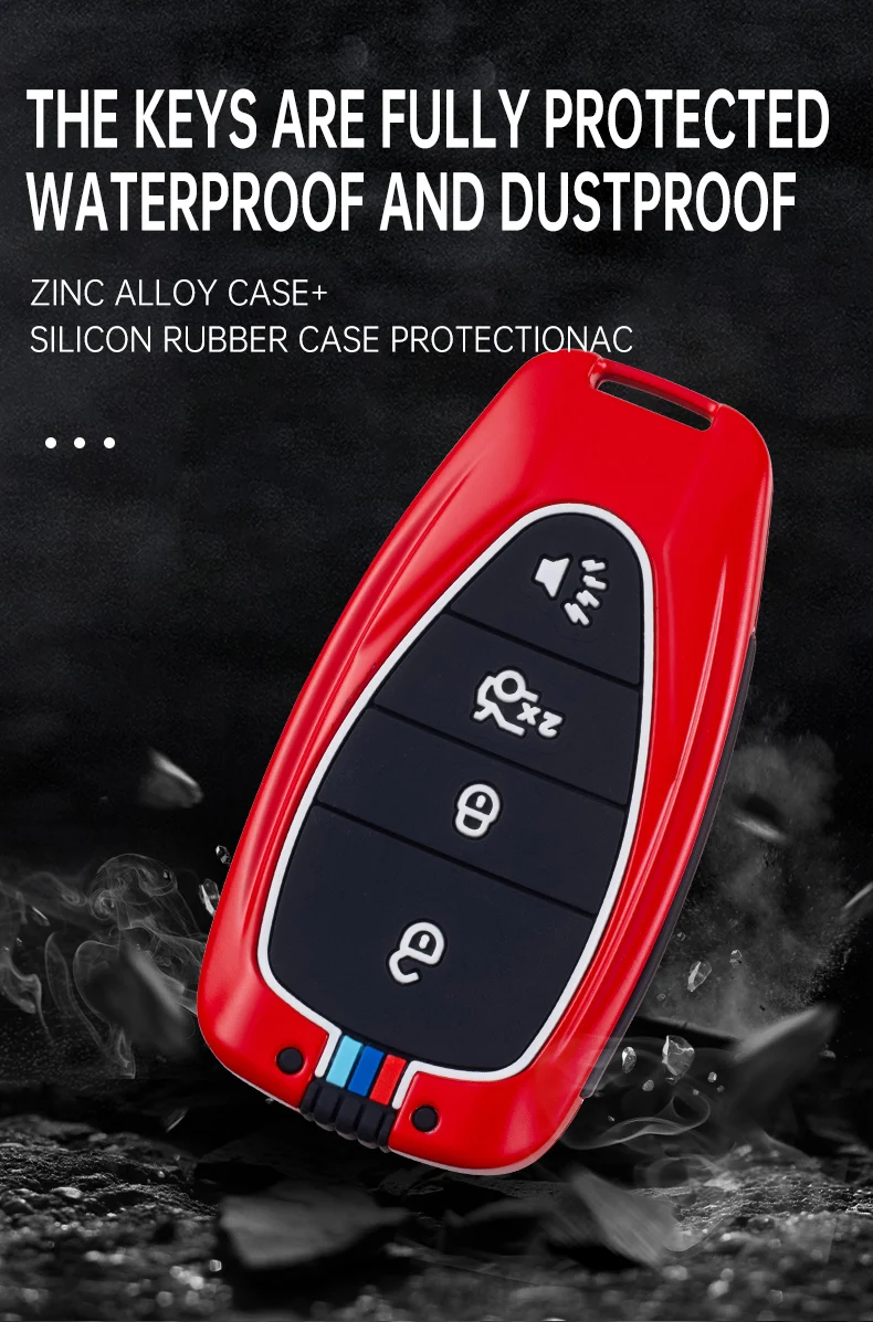 Custodia in lega di zinco custodia protettiva per chiave in Silicone per Chevrolet Malibu Equinox Cruze Camaro 2016 2017 2018 2019 accessori - S828bb4a1dc014ae49c66afa946b439a2U