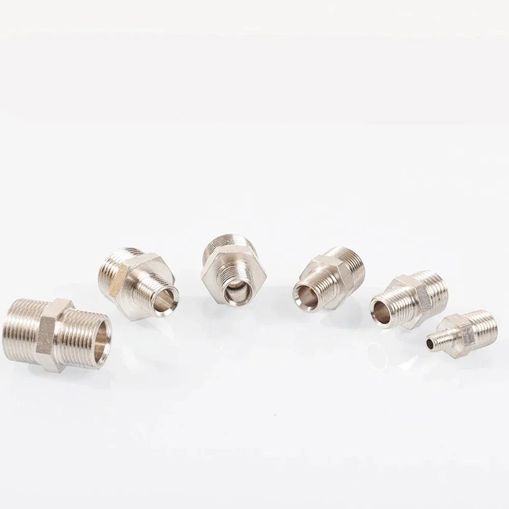 Brass Pipe Fitting M8 M10 M12 M14 M16 M18 M20 Metric x 1/8" 1/4" 3/8" 1/2" BSP Male Nickel Plated