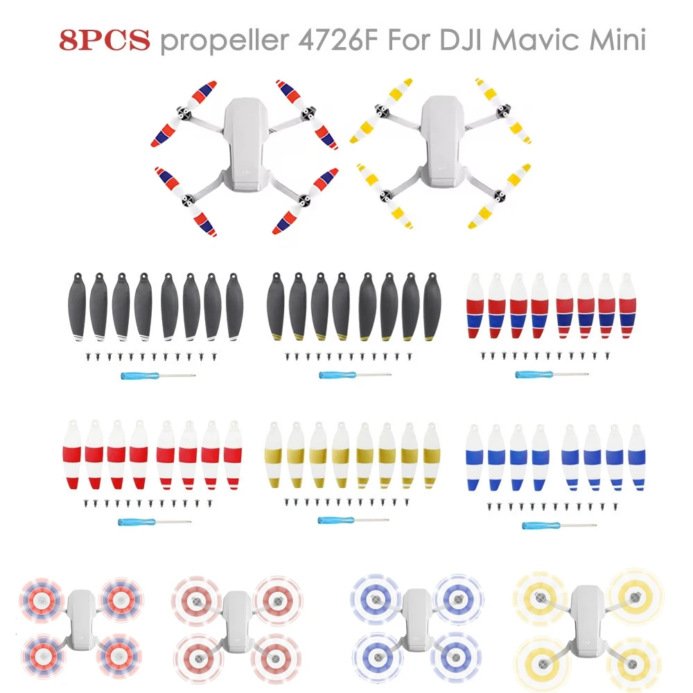 Propellers Blade Screw Screwdriver Tools DJI Drone Accessories 8pcs/set For Mavic Mini 1 /mini 2/2SE 4K 4726FM