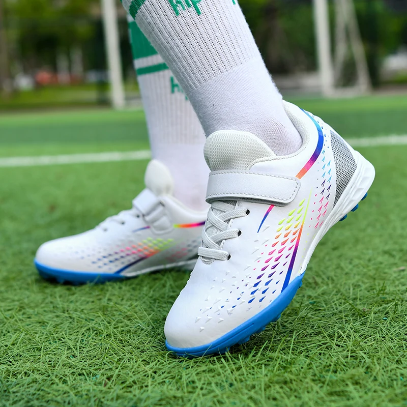 Boys Soccer Cleats Anti Slip Kids Sneakers Fashion Children Football Boots Comfort Youth Turf Shoes Outdoor Hard Court Studs