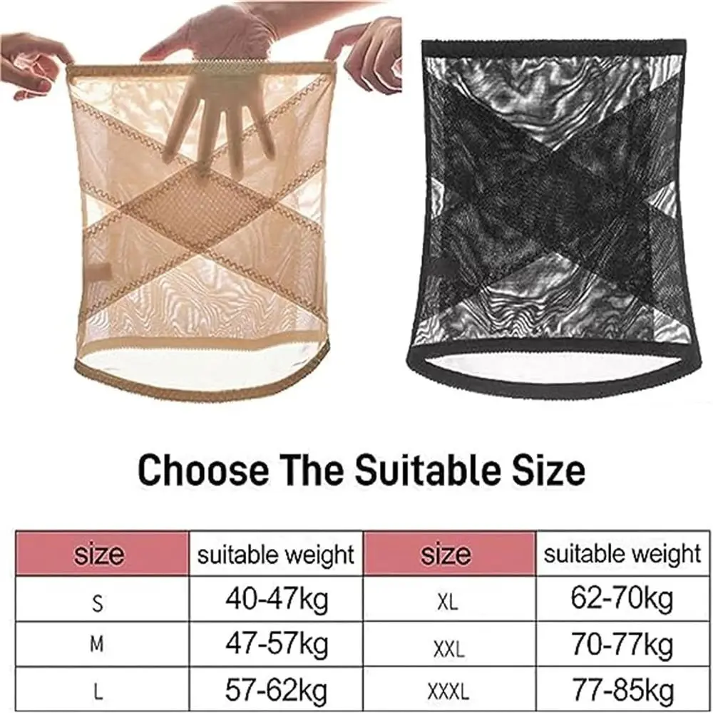 Invisible Waist Trainer Corset Women Shapers Breathable Cross Mesh Girdle  For Waist Shaping Maternity Postpartum Bandage Band